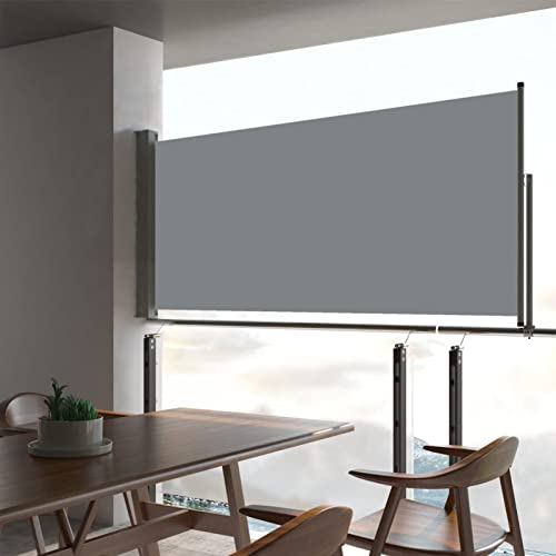 Homgoday Cortina Retráctil 60x300 cm Gris