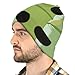 Fashion Beanie Caps with Adjustable Band Oversized Hat Cap Soft Touch Windproof Headwear Skull Cap for Ski Skat Travel, Multipurpose Scarf Hat, White and Black Panda Green Bamboo