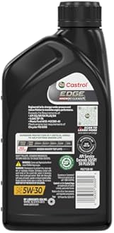 Castrol 06128 Edge High Mileage Black ILSAC GF-5, API SN, ACEA A1/A5, ACEA B1/B5 5W30 Synthetic Motor Oil, 1 Quart