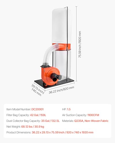 VEVOR 1100 CFM Vortex Dust Collector