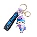 YOYUMI Portachiavi Auto Portachiavi Cartone Animato Skateboard Ragazza Goccia Plastica Morbida Bambola Borsa Ciondolo Accessori Chiave Auto Viola