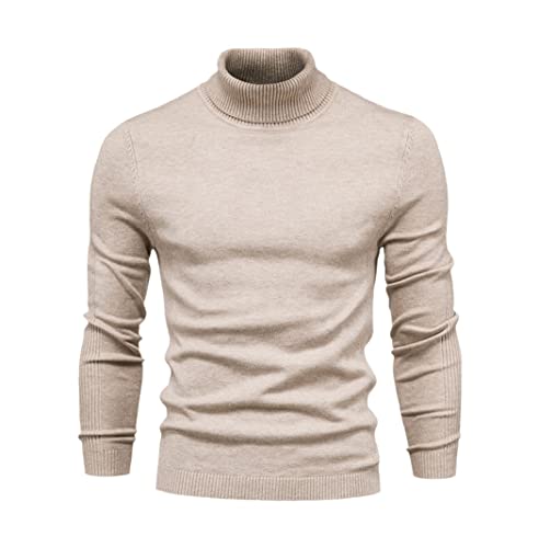 Pull col roulé homme YIOLEAMP contre le froid hivernal taille XXL