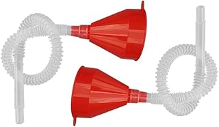 Oil Funnels with Flexible Extension Hose, for Adding Engine Oil, Gasoline, Fuel, Diesel, Water, Liquid Transmission (2 Pack)