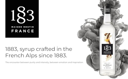 Image of 1883 Eggnog Syrup for Drinks, Made in France, 1 Liter Glass Bottle