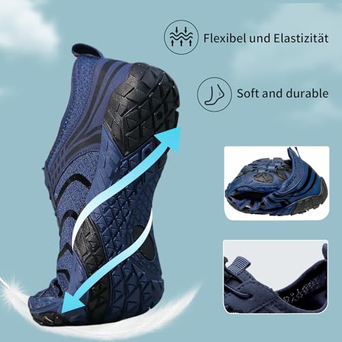 Image of SIOSNETA Hike Barefoot Shoes for Women Men, Breathable Non-Slip Athletic Footwear, Wide Toe Water Shoes for Hiking, Non-Slip Neuropathy Shoes for Women Men, Grounded Comfort wear
