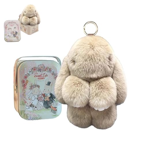 Image of BOVVSKY Bunnylulu Keychain with Box, Bunny Keychain with Tin, BunnyCute Plush Key chain