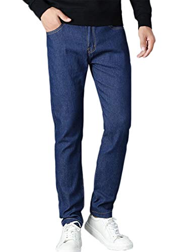 Andongnywell Mens Slim Fit Denim Pants Casual Super Stretch Straight Leg Cotton Super Comfy Pocket Jeans