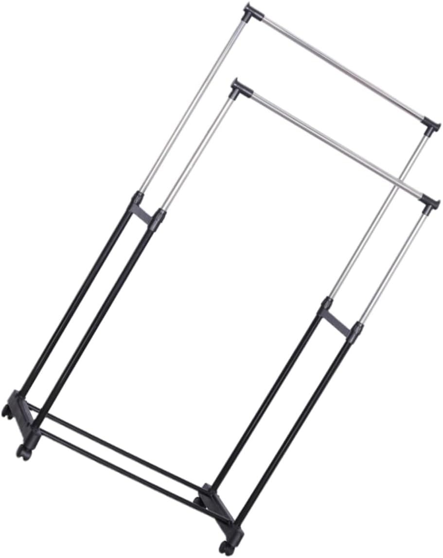 1Pc Foldable Laundry Hanging Rack Clothes Drying Shelf for Indoor Outdoor Use Portable Design with Rollers for Easy Movement Clothes Hanger for Towels Coats