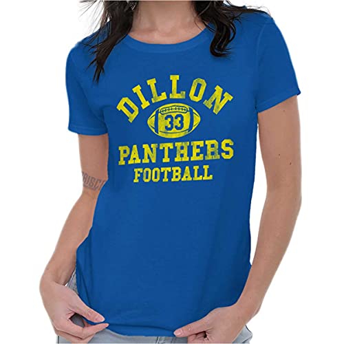 Brisco Brands Dillon Panthers Football Jersey 33 Womens T Shirt Ladies Tee