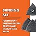 Fein Starlock Plus Triangular Sanding Set - Multi-Material Use, Perforated Backing Pad & Sanding Sheets, 60, 80 and 180 Grit, 5-1/8