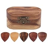 Picos de madera para guitarra con púas, púas para guitarra acústica eléctrica, bajo, ukelele, púas
