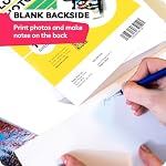 Glossy Photo Paper For Printer 8.5 x 11" - (100 Sheets) - Works with Inkjet Printer, Easy to Use, Premium Picture Paper