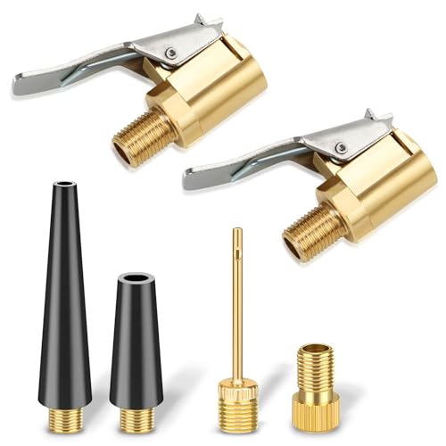 SUBRINGE Adaptateur de Valve de Pneu de Voiture, 8 mm Pompe de Embout Laiton Gonflage, Convient aux Voitures, Motos, Vélos et Ballons