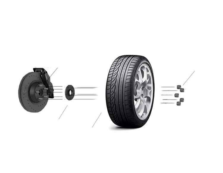 SIMICASE Adaptateur D'entretoise pour Peugeot pour 206 207 208 301 307 pour 308 3008 407 2 Pièces Entretoises De Roue Adaptateurs 4x108 65.1mm Boulons de Roue (Taille : 2PCS 5mm Black