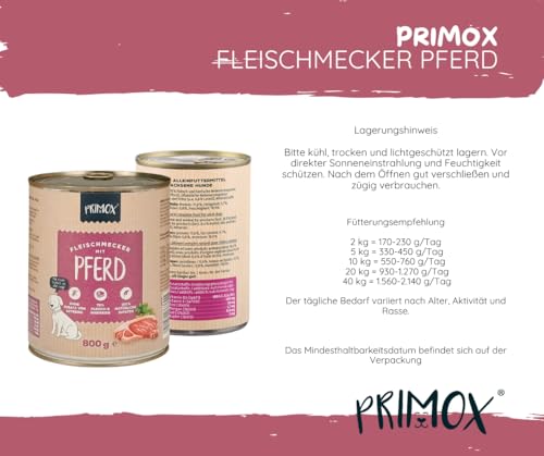 Primox | Pferd 2x6x800g | Sparpaket | Hundefutter