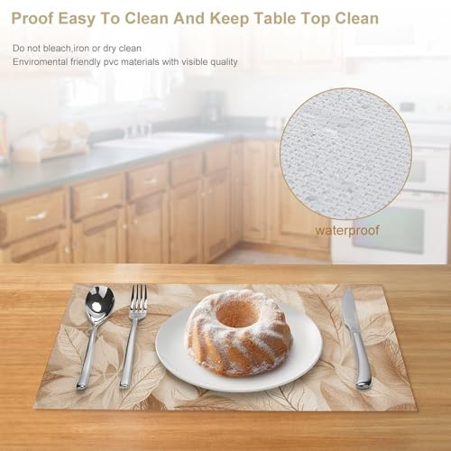 Set de table en PVC lavable antidérapant résistant chaleur lot 2 napperons cuisine