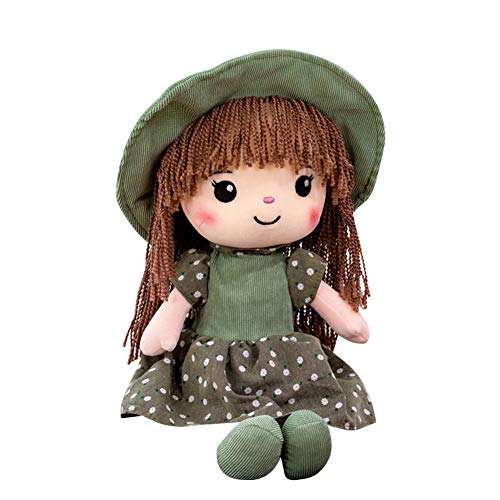 Muñeca de trapo de 40 cm, juguete de peluche suave con falda de sombrero, hermoso juguete de trapo hecho a mano, muñeca de bebé suave, muñeca de princesa linda para niñas, juguete compañero de dormir