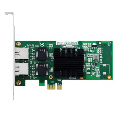Tarjeta de red PCIe x1 Gigabit con doble puerto RJ45, adaptador Ethernet LAN de 1000Mbps con controlador 82575 para PC de escritorio NAS