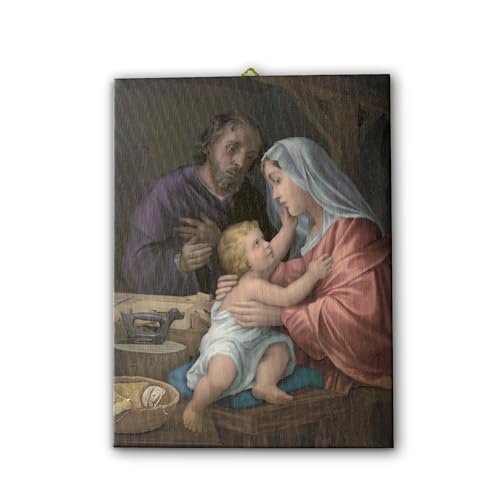 Toile picturale Sainte Famille Fratelli Bonella 30x40 cm - Image religieuse italienne