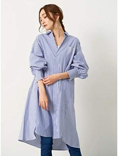 Amazon Co Jp イェッカヴェッカ Yecca Vecca オーバーサイズシャツワンピース2 ストライプ F 服 ファッション小物