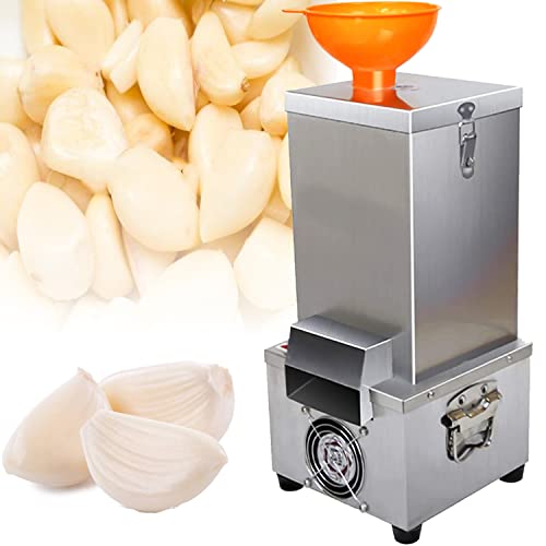 EAGLEG 180W Commercial Garlic Peeling Machine, Automatic Garlic Peeler Machine Electric Garlic Peeler for Restaurants Barbecue Shops Hotels, 25kg/h (Silver),220V