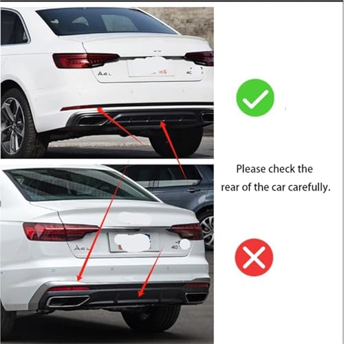 Cache-pot d'échappement noir pour Audi A4 B9 2019