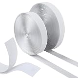 GWHOLE 20mm x 10m Hook and Loop Self Adhesive Tape Roll Fastening Tape White for Home,Office & DIY Crafts- Strips (32ft) - Image 1