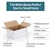 SPEPLA 40 Pack Small Shipping Boxes 8x6x4 Inches, White Corrugated Cardboard Mailing Box for Shipping, Packing, Business