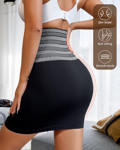 Image of Lingerie Slips for Women Compression Dress Black Slip Skirt for Women Women's Shapewear Slips Ladies Slip
