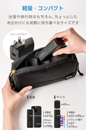 エレコム モバイルバッテリー 5000mAh 30W コンセント一体型 PD対応 2ポート Type-C USB-A ブラック EC-C49LBK
