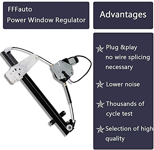 741-557 Front Passenger Right Side Power Window Regulator Motor Compatible with 2000-2004 Jeep Grand Cherokee,