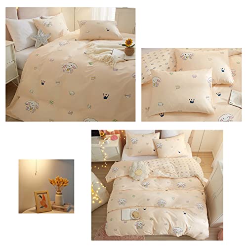 Vm Vougemarket Cute Cartoon Rabbit Duvet Cover Full Queen Girls/Boys Pale Pink Bedding Set Reversible Animal Bunny Duvet Cover With 2 Pillowcases-Queen,Bunny #TOP4