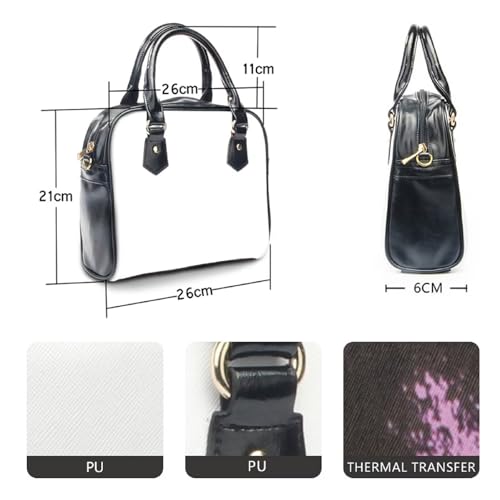 Women Saddle Shoulder Bag Oil Painting Printed Tote Saddle Purses PU Leather Shoulder Bags with Strap4