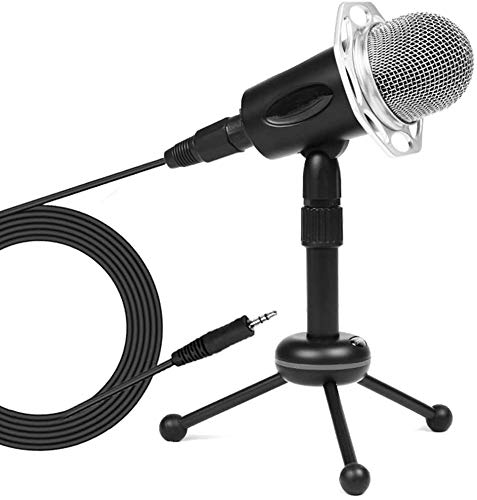 Microphone pour ordinateur studio condensateur cardioïde avec stand PC