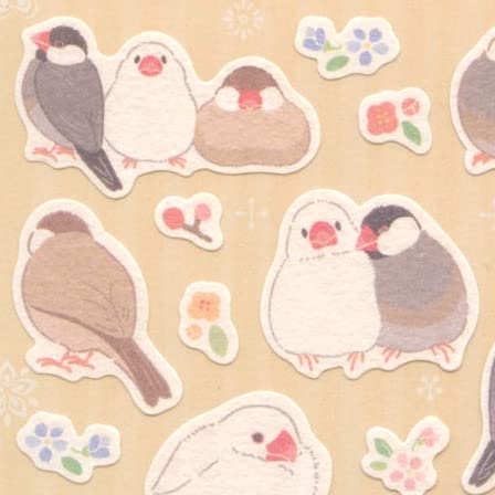 Amazon | エヌビー シール大 さえずり 文鳥 小鳥のシール 4984102