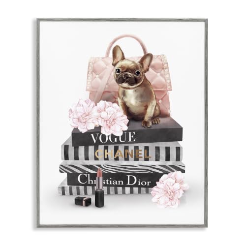 Glam Bookstack Quilted Pink Purse, 24 x 30 Inch Framed Giclée Print
