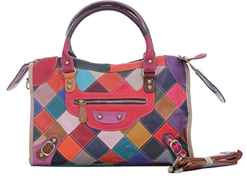 バッグ D&G Patchwork Leather Boston Bag KENSINGTON BOSTON E Wine Leather Bag by KURT GEIGER LONDON