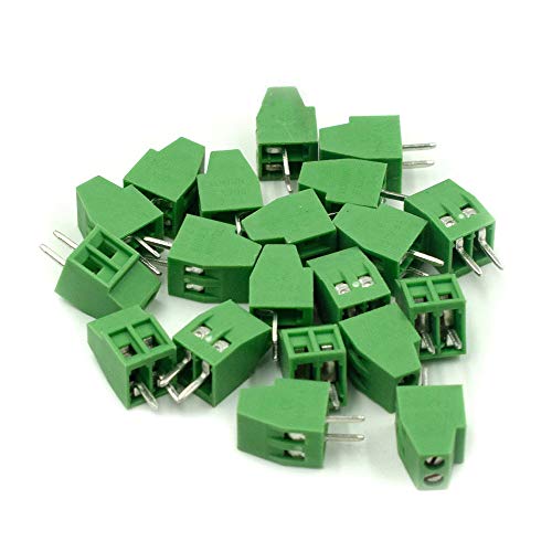 Conector de terminales de tornillo para montaje en PCB, paso 2,54 mm, 150V 6A, 20 piezas