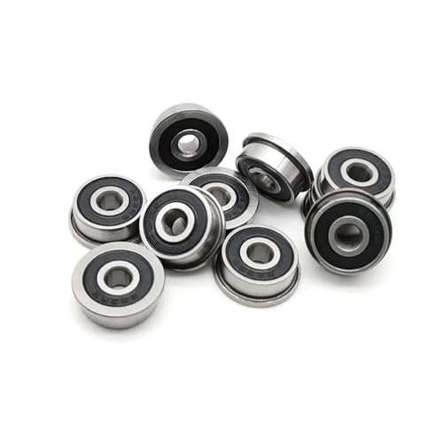 XMDHLTVQ 10Pcs F623 RS Bearing 3D Flanged Bearing F623-RS Ball Bearings F623RS 3D Print Bearings