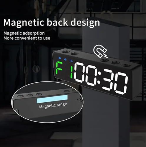 Cronómetro digital McbeAn con LED, reloj electrónico para deportes, 8 modos de fitness, diseño magnético trasero, batería de gran capacidad de 1500 mAh, compacto y portátil para entrenamiento en gimnasio en casa miniatura 6