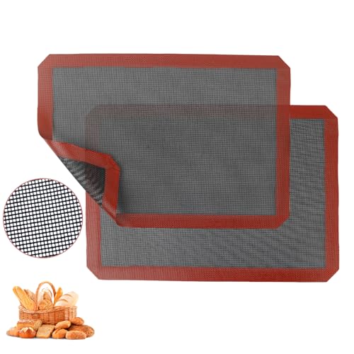Black Corner Cut Perforated Baking Mat
