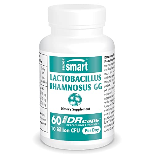 Supersmart - Lactobacillus Rhamnosus GG - 10 Milliards de Micro-Organismes par Dose - Contient de l’Inuline pour Stimuler la Croissance des Lactobacillus | Sans OGM - 60 DR Caps™ Cover
