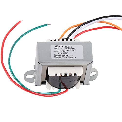 Control Transformer, Ei Type Isolation Transformers Pri.120/208/240V 50/60Hz 24V 40Va Class 2 Transformer With Foot Mount, Hvac Furnace Multi Tap Replace 4031F Pf42440 #TOP6