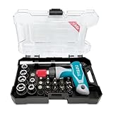 Total Premium Quality 24 pcs Bits Set with T-Handle Ratchet Wrench - T.O.T.A.L (TACSD30186)
