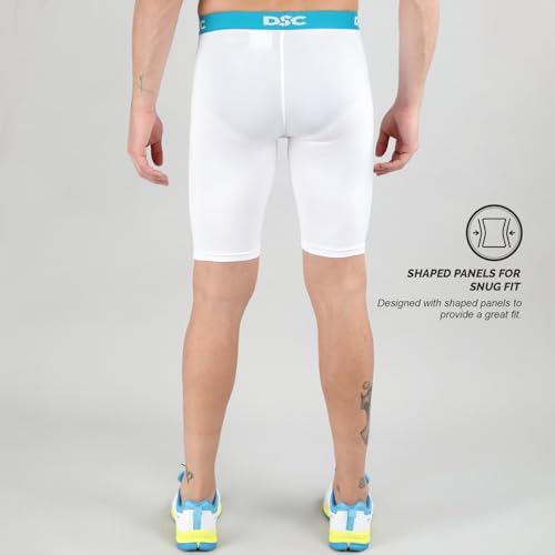 Image of DSC Men's Compression Shorts, Half Tight Athletic Underlayer for Workout, Gym, Sports & Cycling - Breathable Muscle Support