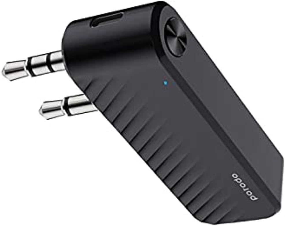 Porodo Wireless Bluetooth Audio Transmitter Dual 3.5mm - Black