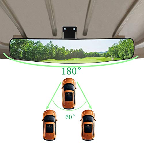 Wlood Panoramic Convex Golf Cart Mirror For Ezgo, Club Car, Yamaha, Golf Cart Rear View Mirror #TOP1