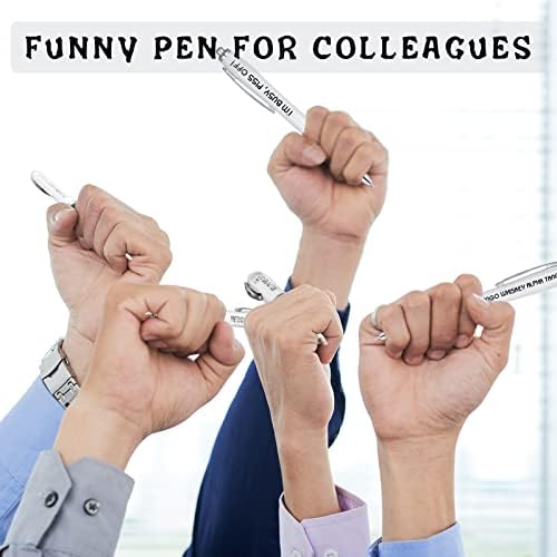 Funny Pens, 5 Pack of Rude Novelty Ballpoint Pens Gifts for Work Colleague, Funny Work Sucks Pen Set for Adults Women Men Colleague, Office Colleague Birthday or Leaving Funky Stationery Quirky Gifts