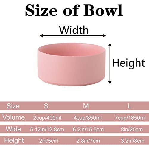 Personalisierte Keramik-Hundenapf Individueller Haustier Name Katze Keramiknapf Welpen Hund Futternapf Boden rutschfest Überlauf Futternapf Kätzchen Welpen Futter Haustier Fütterung Wassernapf (Pink)