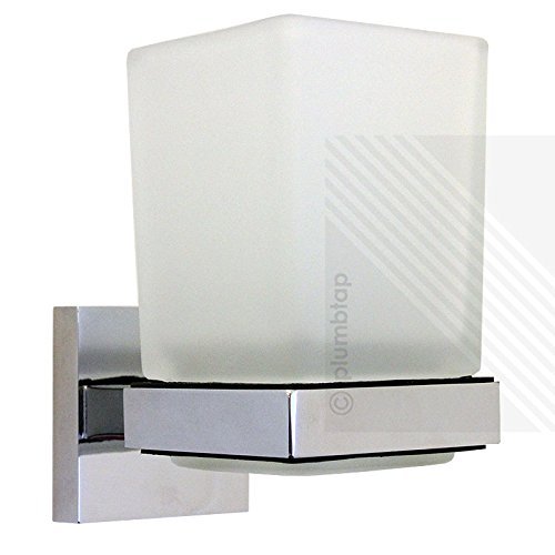Arian Bathroom Accessory | Arian 'Pro' Frosted Tumbler with Chrome Holder by Arian